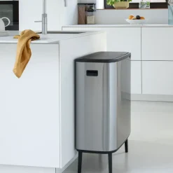 Brabantia Bo touch bin high 2x30 L, matte-brushed steel Silver-coloured Best