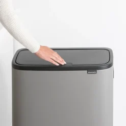 Brabantia Bo touch bin high 2x30 L, Mineral concrete Grey Outlet