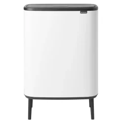 Brabantia Bo touch bin high 2x30 L, White Hot