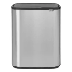 Brabantia Bo touch bin 2x30 L, matte-brushed steel Silver-coloured Online