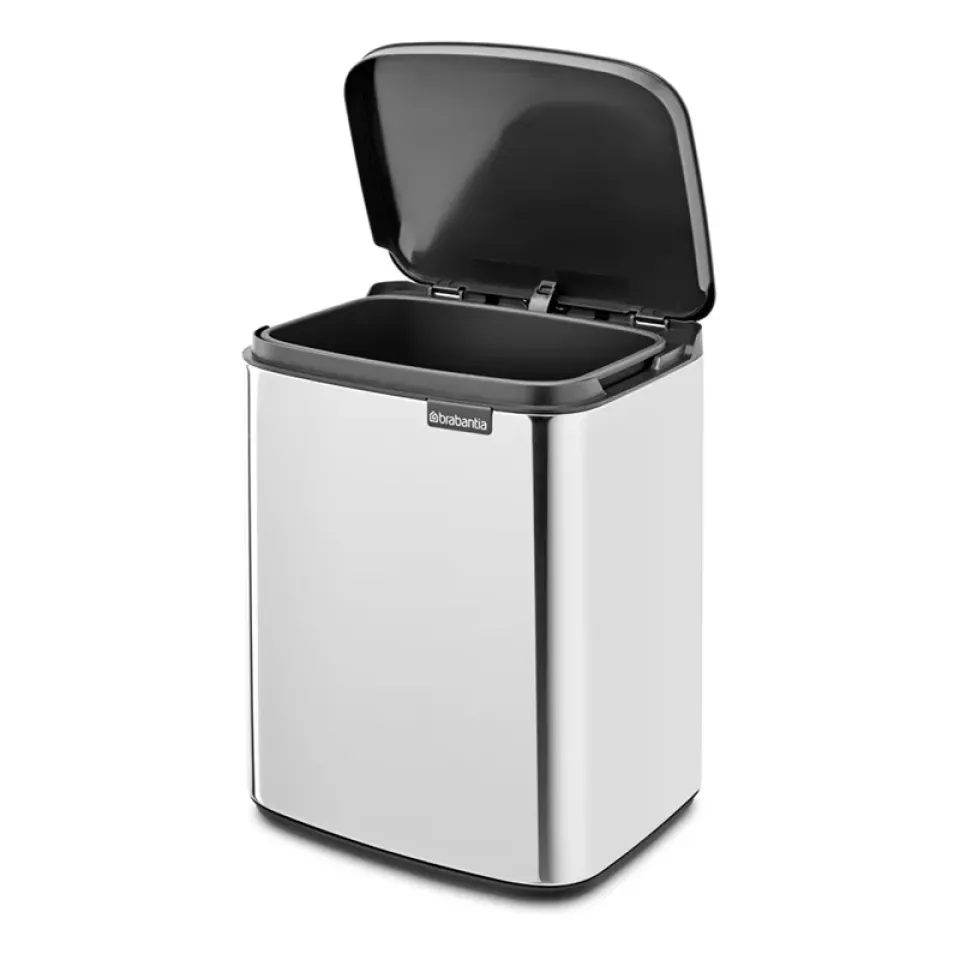 Brabantia Bo waste bin 7 L, Brushed steel - shiny Silver-coloured Online