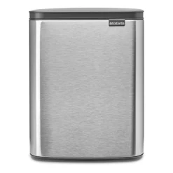 Brabantia Bo waste bin 12 L, Brushed steel - matte Blue Sale