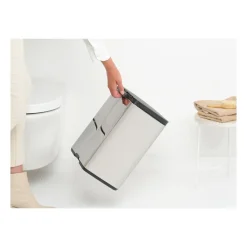 Brabantia Bo waste bin 12 L, Brushed steel - shiny Silver-coloured Discount