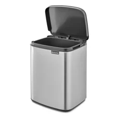 Brabantia Bo waste bin 7 L, Brushed steel - matte Blue Outlet