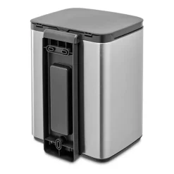 Brabantia Bo waste bin 7 L, Brushed steel - matte Blue Outlet