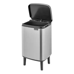 Brabantia Bo waste bin high 7 L, Brushed steel - matte Silver-coloured Sale