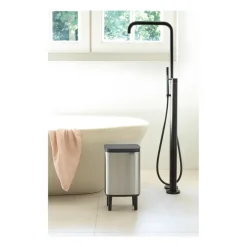 Brabantia Bo waste bin high 7 L, Brushed steel - matte Silver-coloured Sale