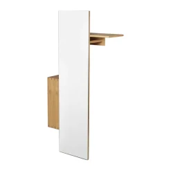 Ferm Living Bon hallway cabinet coat rack with mirror, Oiled Oak Brown Sale