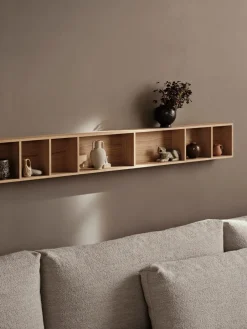 Ferm Living Bon shelf 138x16 cm, Oiled Oak Brown Clearance