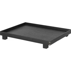 Ferm Living Bon wooden tray large, -stained oak Black Hot