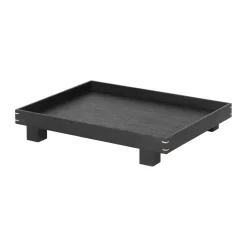 Ferm Living Bon wooden tray small, -stained oak Black Online