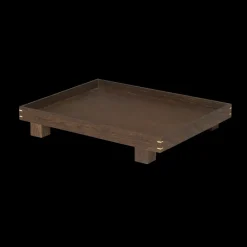 Ferm Living Bon wooden tray small, Smoked oak Brown Clearance