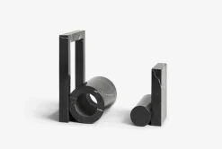 Woud Booknd book support marble, Black New