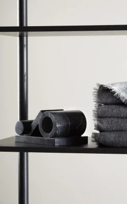 Woud Booknd book support marble, Black New