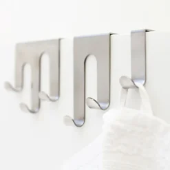 Bosign simple J-hook 2-pack, Brushed steel Silver-coloured New