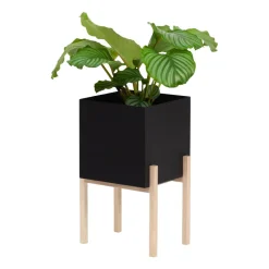 Design House Stockholm Botanic pedestal flower pot, -box Black