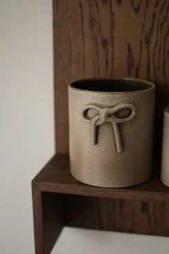 DBKD Bow pot Ø14 cm, Beige Outlet