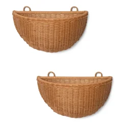 Ferm Living Braided wall basket 2-pack, Natural Brown Best