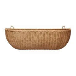 Ferm Living Braided wall pocket wall basket 25x75 cm, Natural Brown Outlet