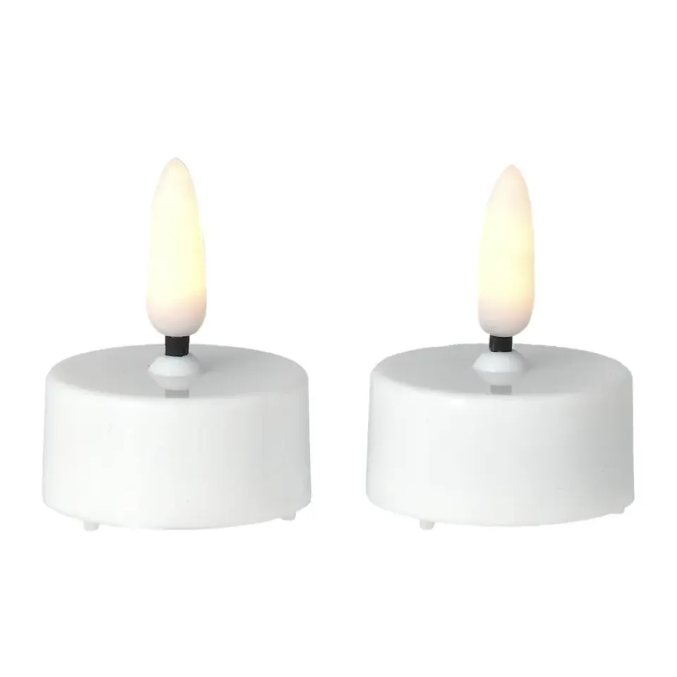 Scandi Essentials Bright LED tealight Ø3.8 cm 2-pack, White Sale