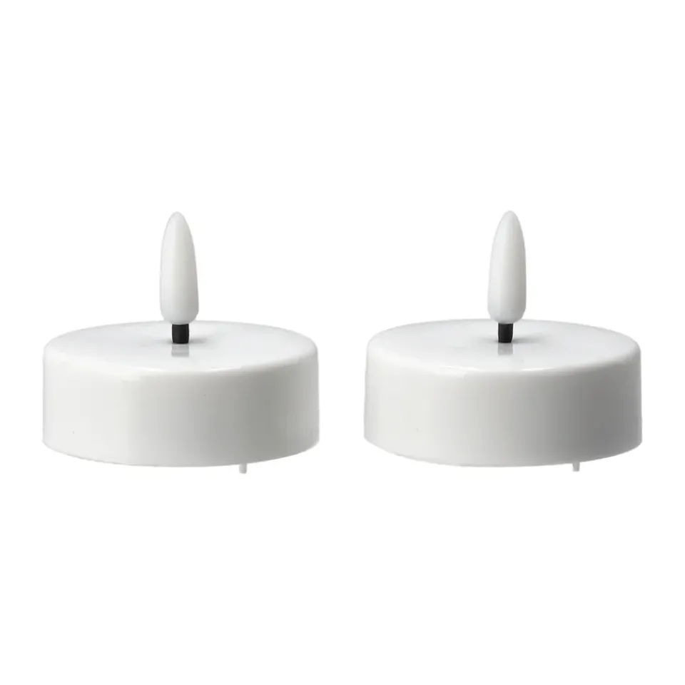 Scandi Essentials Bright LED tealight Ø5.8 cm 2-pack, White Sale