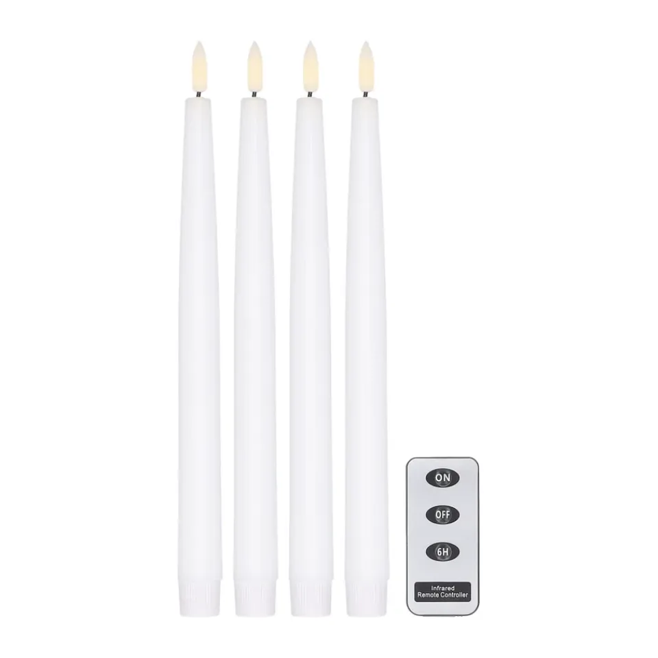 Scandi Essentials Bright LED-candle 28.5 cm 4-pack with remote control , White Best