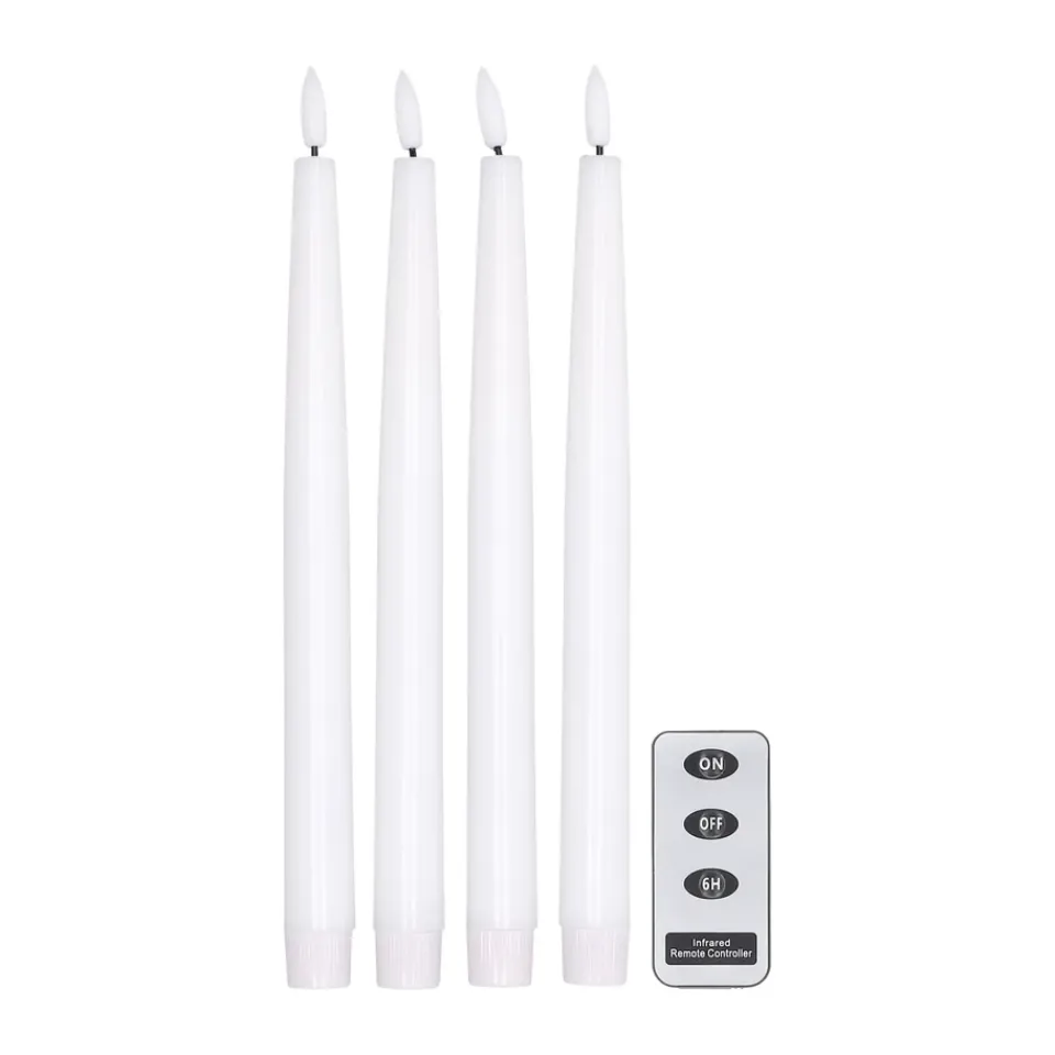 Scandi Essentials Bright LED-candle 28.5 cm 4-pack with remote control , White Best