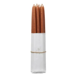 Broste Copenhagen dipped antique candles 10-pack, Terracotta Orange Sale