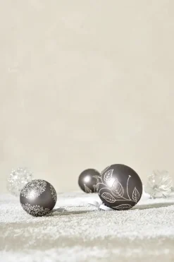 Lene Bjerre Cadelia Christmas bauble Ø6 cm, Dark , snowflake Grey Online