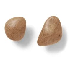 Ferm Living Cairn hook 2 pieces, Oak Beige