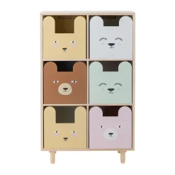 Bloomingville Calle bookshelf 6-drawers 55x88.5 cm, Nature White