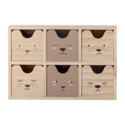 Bloomingville Calle bookshelf small 6 drawers 27x18 cm, Natural Beige Hot