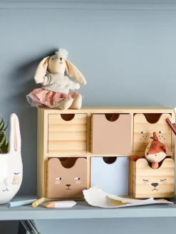 Bloomingville Calle bookshelf small 6 drawers 27x18 cm, Natural Beige Hot