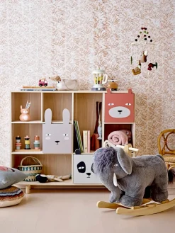 Bloomingville Calle bookshelf 89.5x107 cm 3 drawers, Nature BeigeMulti Sale