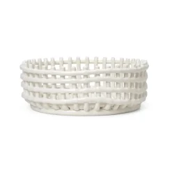 Ferm Living Ceramic braided bowl, off- White