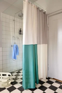 HAY Check shower curtain 180x200 cm, Green Outlet