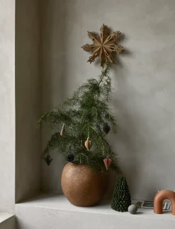 Broste Copenhagen Christmas mix decoration 6-pack, Indian tan Brown