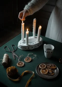Wik & Walsøe Christmas morning Story candle holder, White Discount