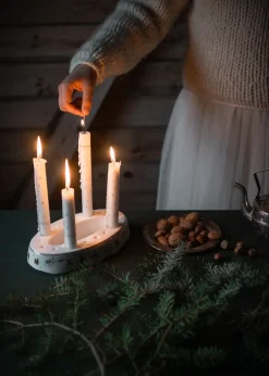 Wik & Walsøe Christmas morning Story candle holder, White Discount