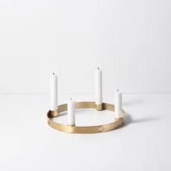 Ferm Living Circle brass candleholder, small Gold-coloured Sale