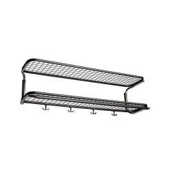Essem Design Classic 650 hat shelf, /chrome, 2 levels, 120 cm Black
