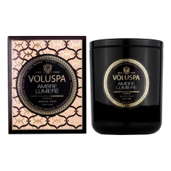 Voluspa Classic Maison Noir scented 60 hours, Ambre Lumiere Gold-colouredBlack Hot