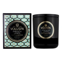 Voluspa Classic Maison Noir scented 60 hours, French Linen Gold-colouredBlack