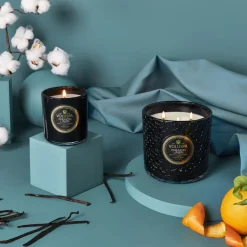 Voluspa Classic Maison Noir scented 60 hours, French Linen Gold-colouredBlack