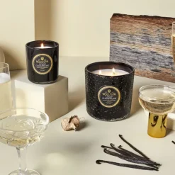 Voluspa Classic Maison Noir scented 60 hours, Crisp Champagne Gold-colouredBlack