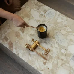 Audo Copenhagen Clip care kit candle 4 pieces, Brass Gold-coloured New