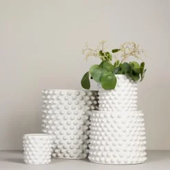 DBKD Cloudy flower pot matte , mini White Clearance