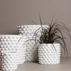 DBKD Cloudy flower pot matte , mini White Clearance