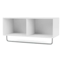 Montana COAT hat shelf with clothes rails, New White Outlet