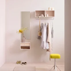 Montana COAT hat shelf with clothes rails, Graphic 100, incl. suspension Grey Best